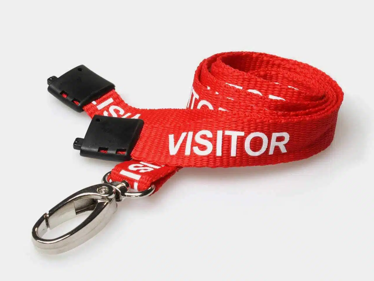 Visitor Pre-printed Lanyard in Red