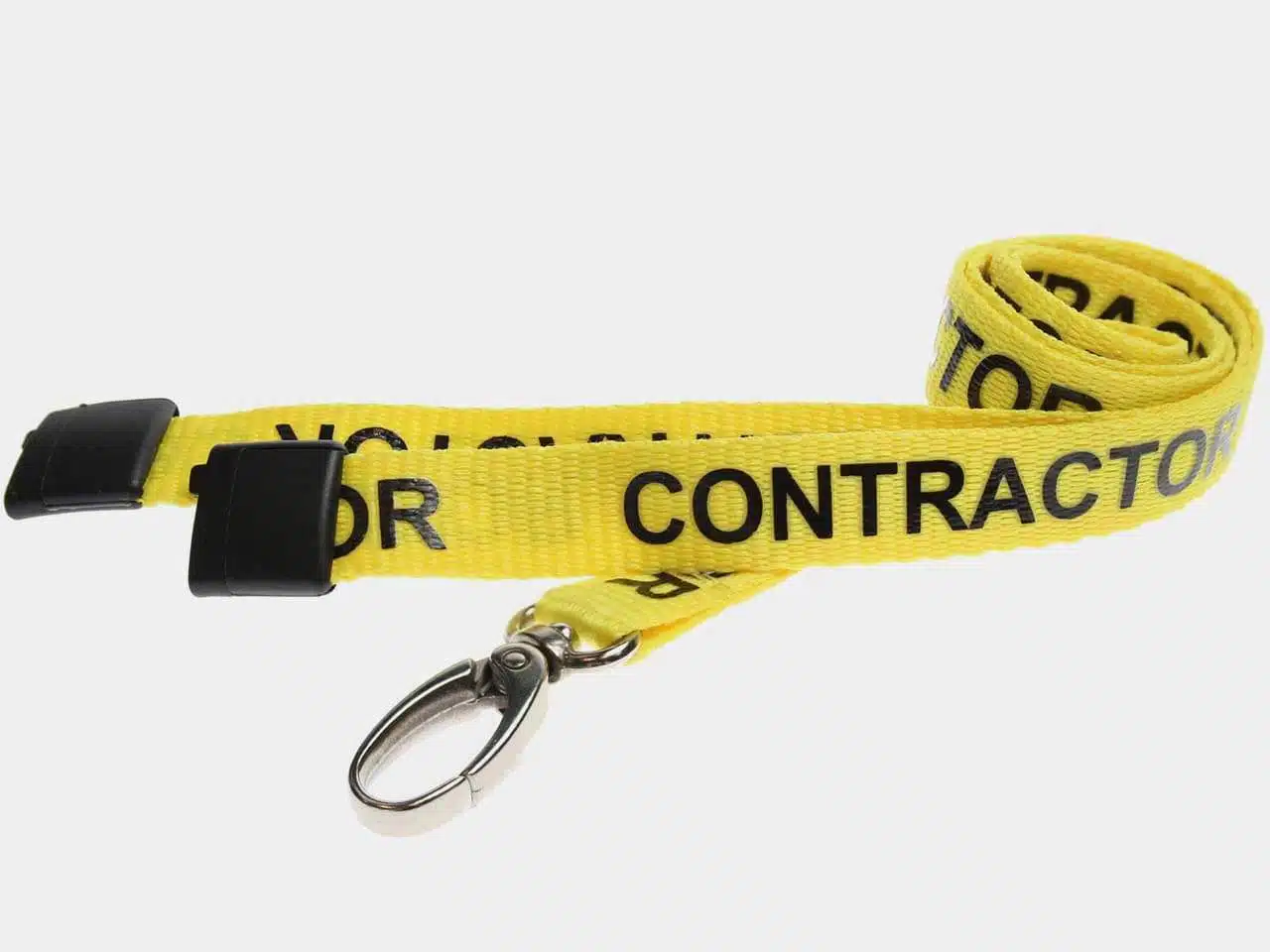 Contractor Pre-printed Lanyard in Yellow